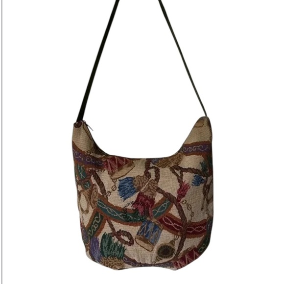 Palm Beach Polo Country Club embroidered colorful large tapestry crossbody - Picture 2 of 11